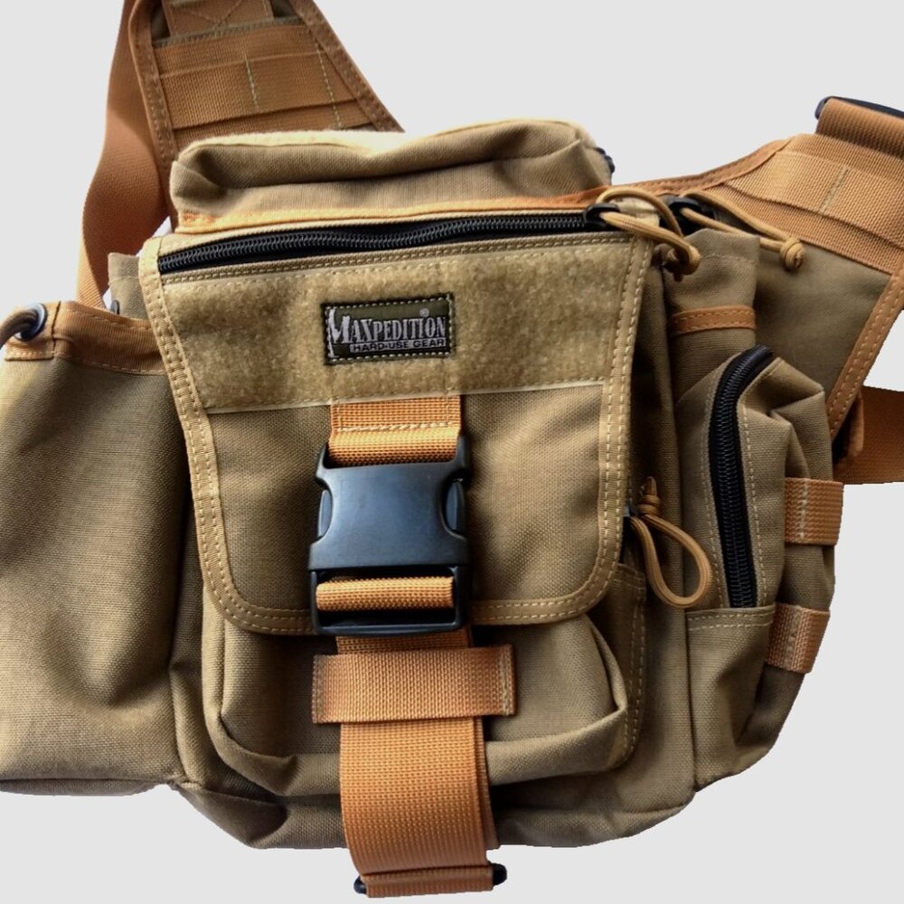 Pre-Owned Maxpedition Tactical Sling bag jumbo Sport Hunting Khaki Sachel